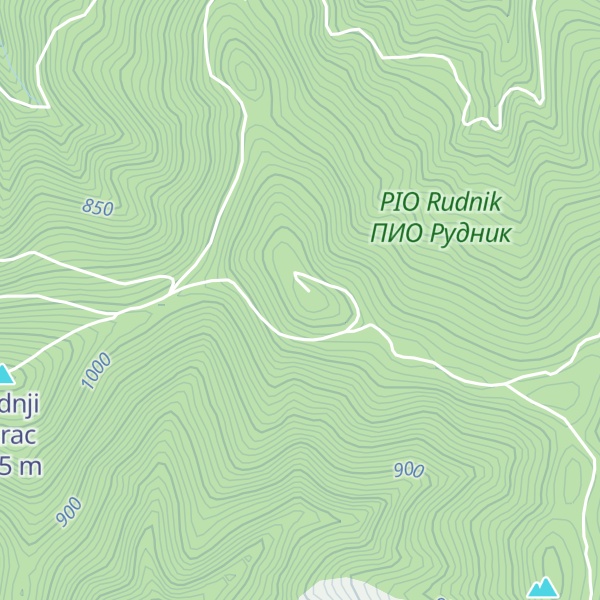Map of Cvijićev vrh