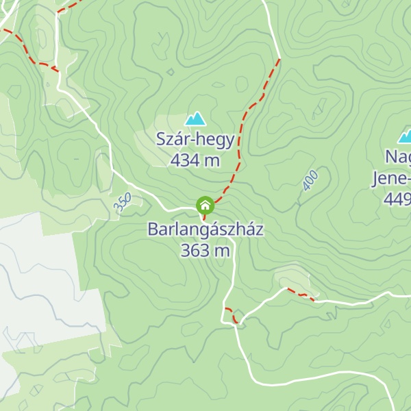 Map of Barlangászház