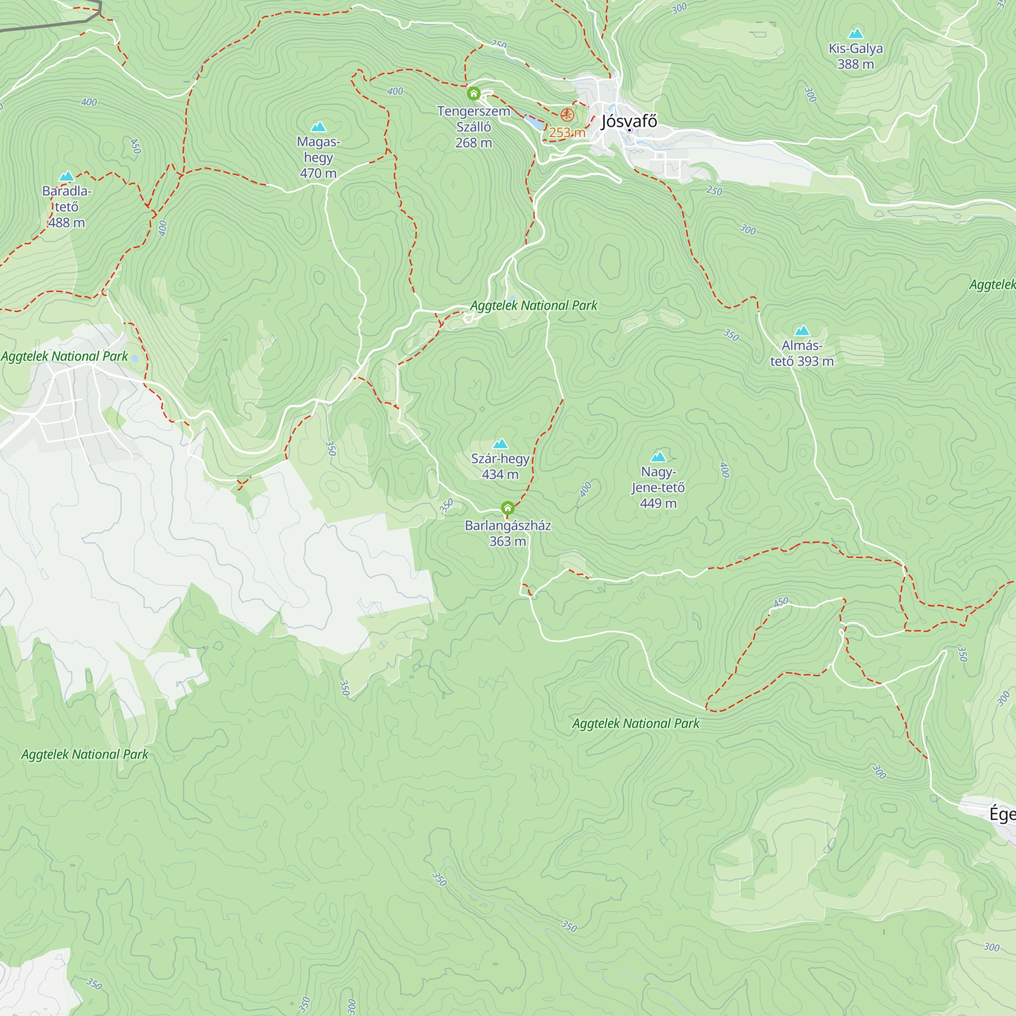 Barlangászház map