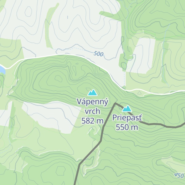 Map of Vápenný vrch