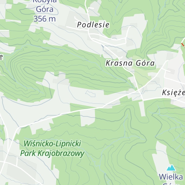 Map of Krasna Góra