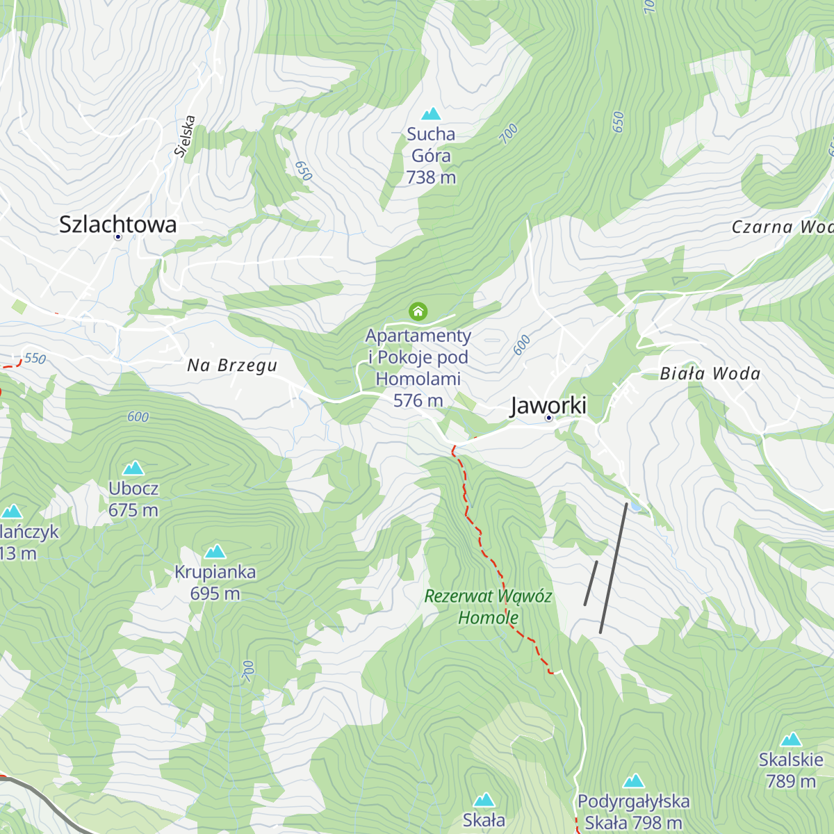 Chata Homole map