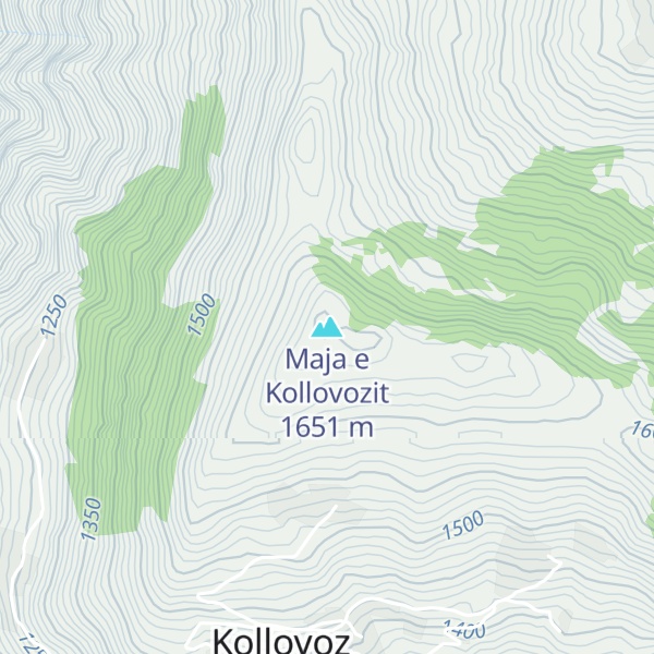 Map of Maja e Kollovozit