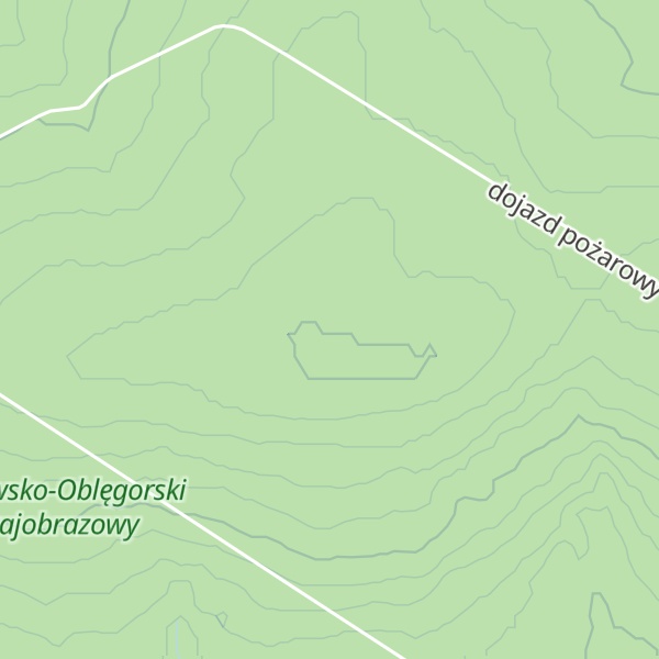 Map of Kamieniec 401 m n.p.m. (Wzgórza Kołomańskie)