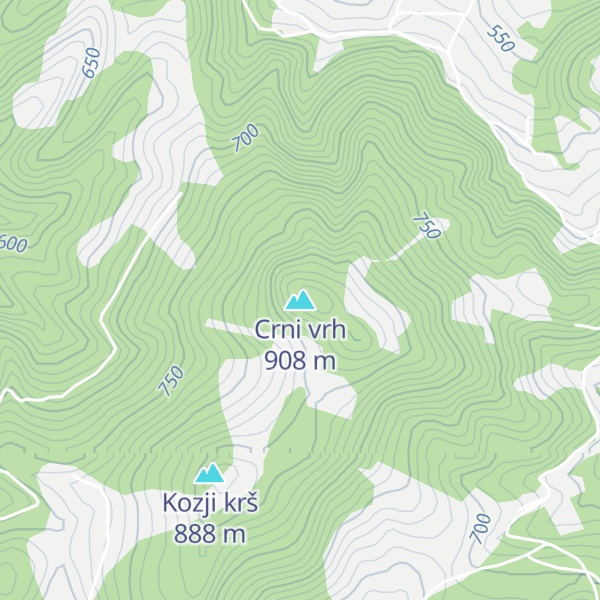 Map of Crni vrh