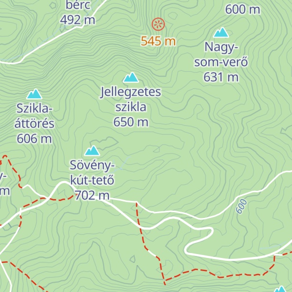 Map of Barátságkert kulcsosház