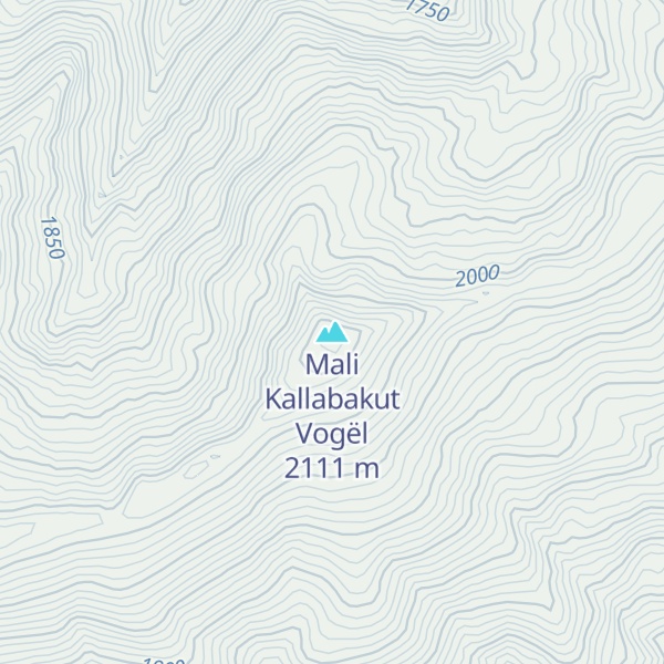 Map of Mali Kallabakut Vogël