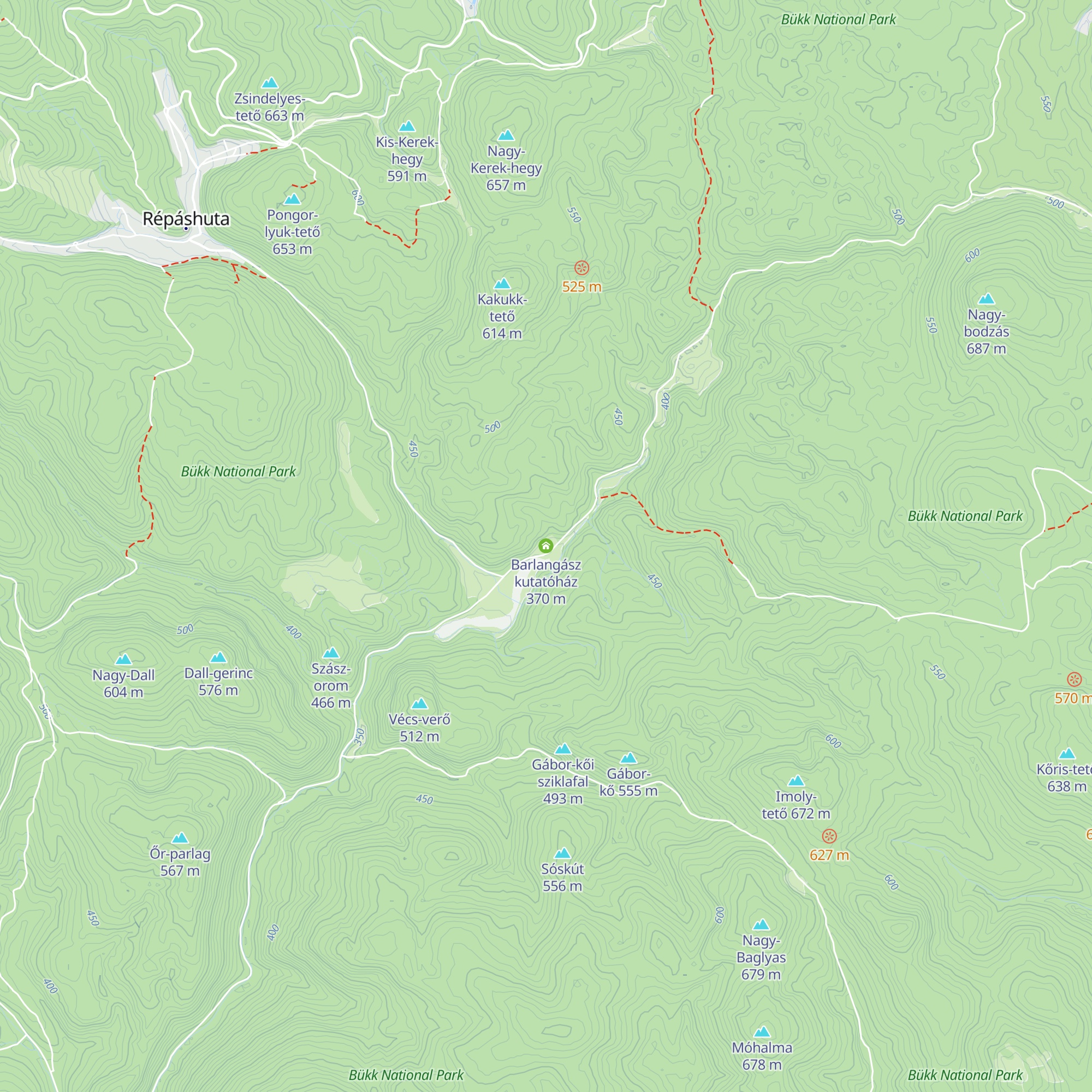Barlangász kutatóház map