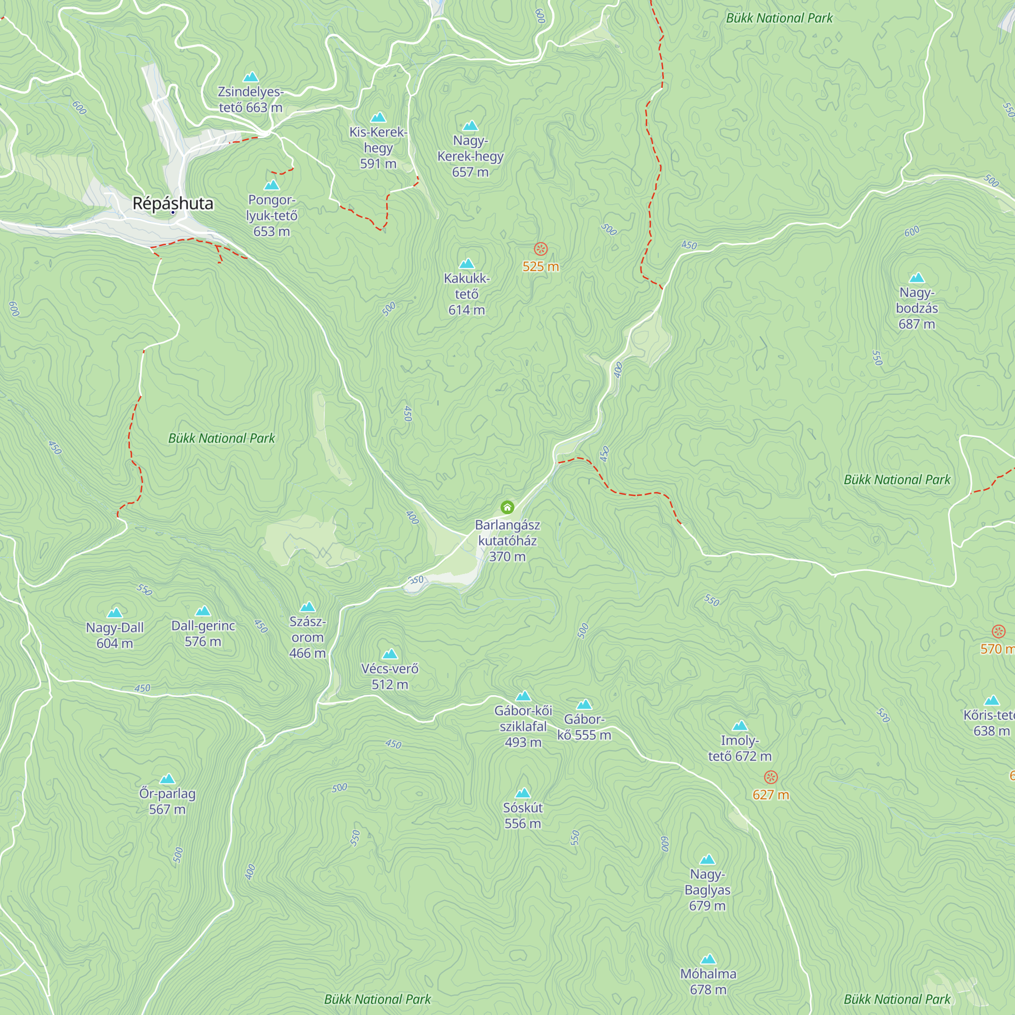 Barlangász kutatóház map