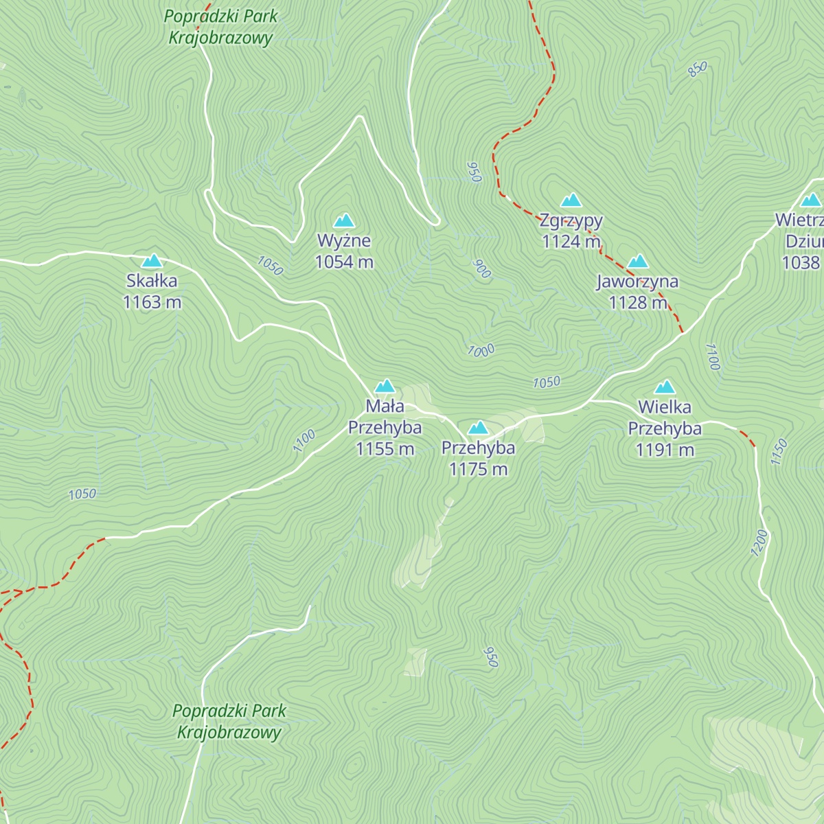 Schronisko PTTK na Przehybie map