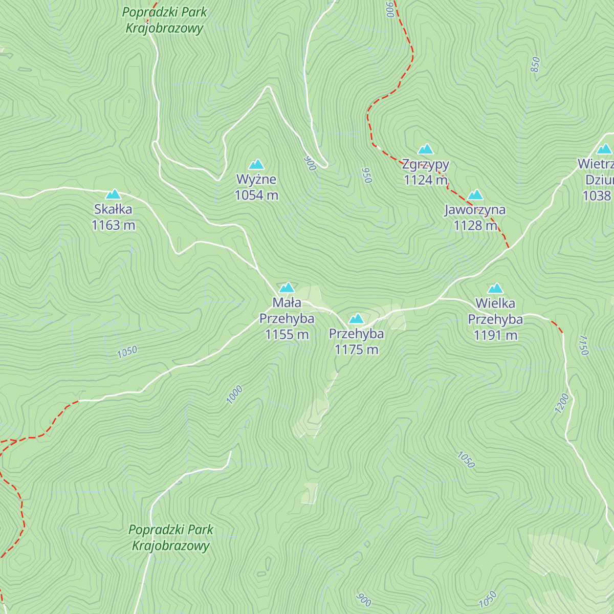 Schronisko PTTK na Przehybie map