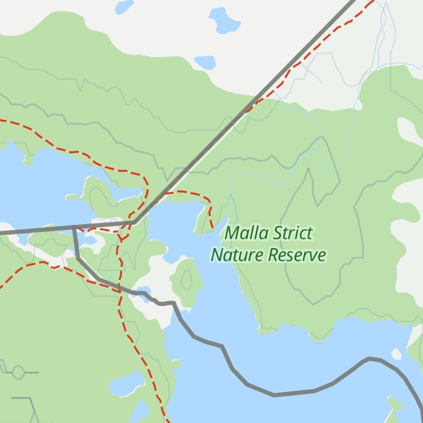 Map of Kuohkimajärvi wilderness hut