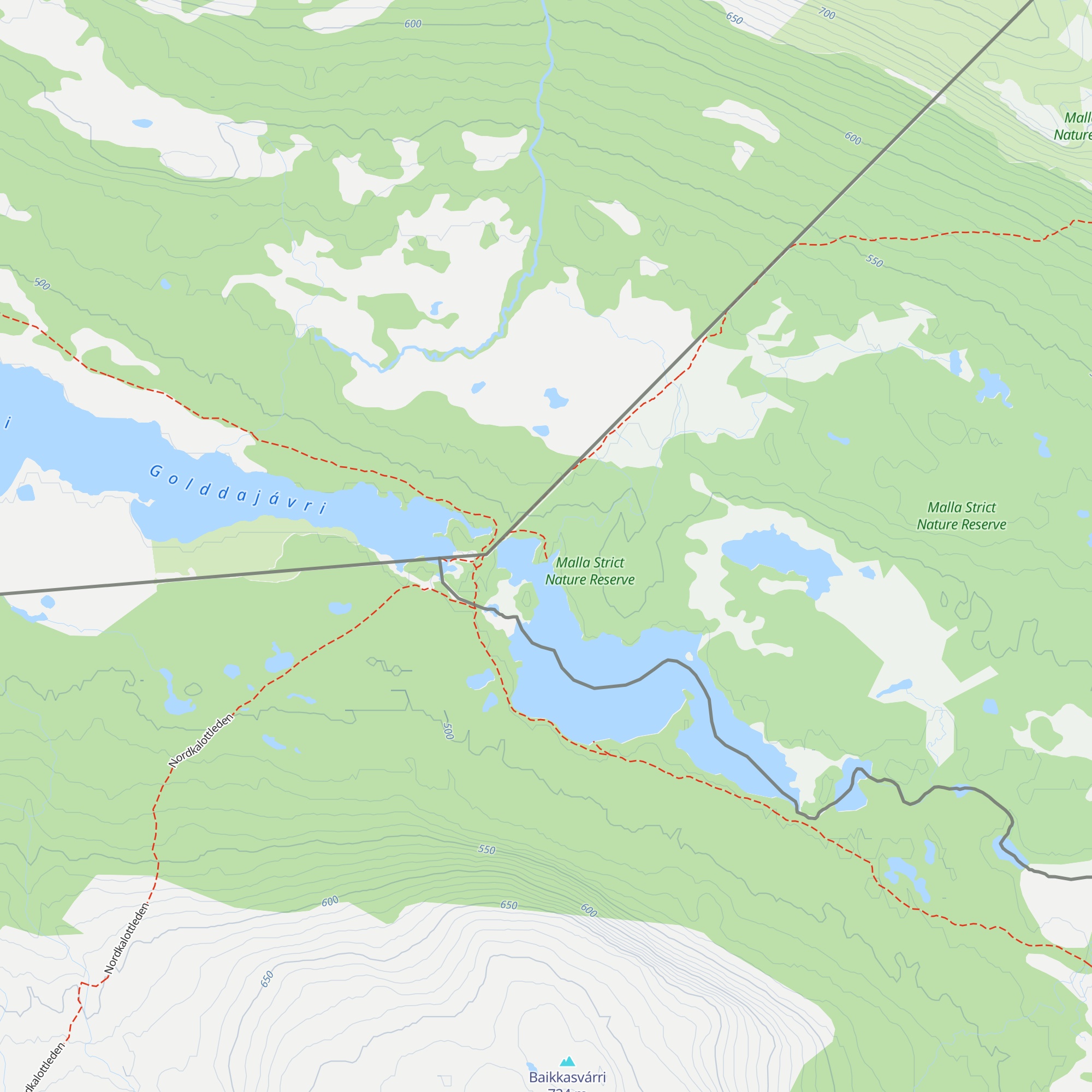 Kuohkimajärvi wilderness hut map