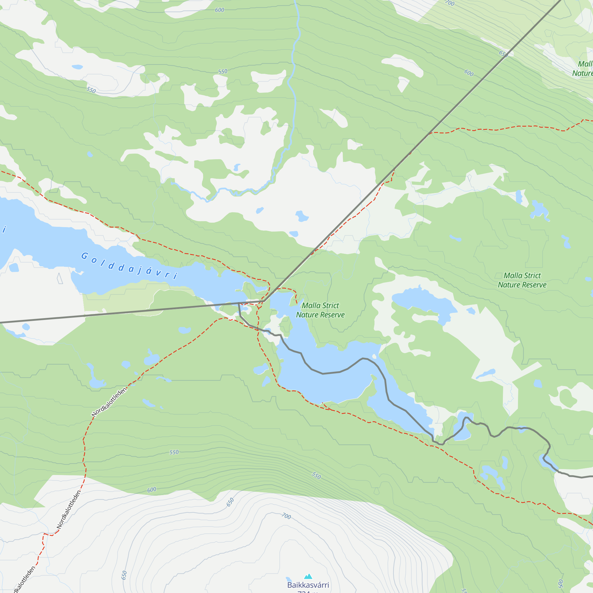 Kuohkimajärvi wilderness hut map