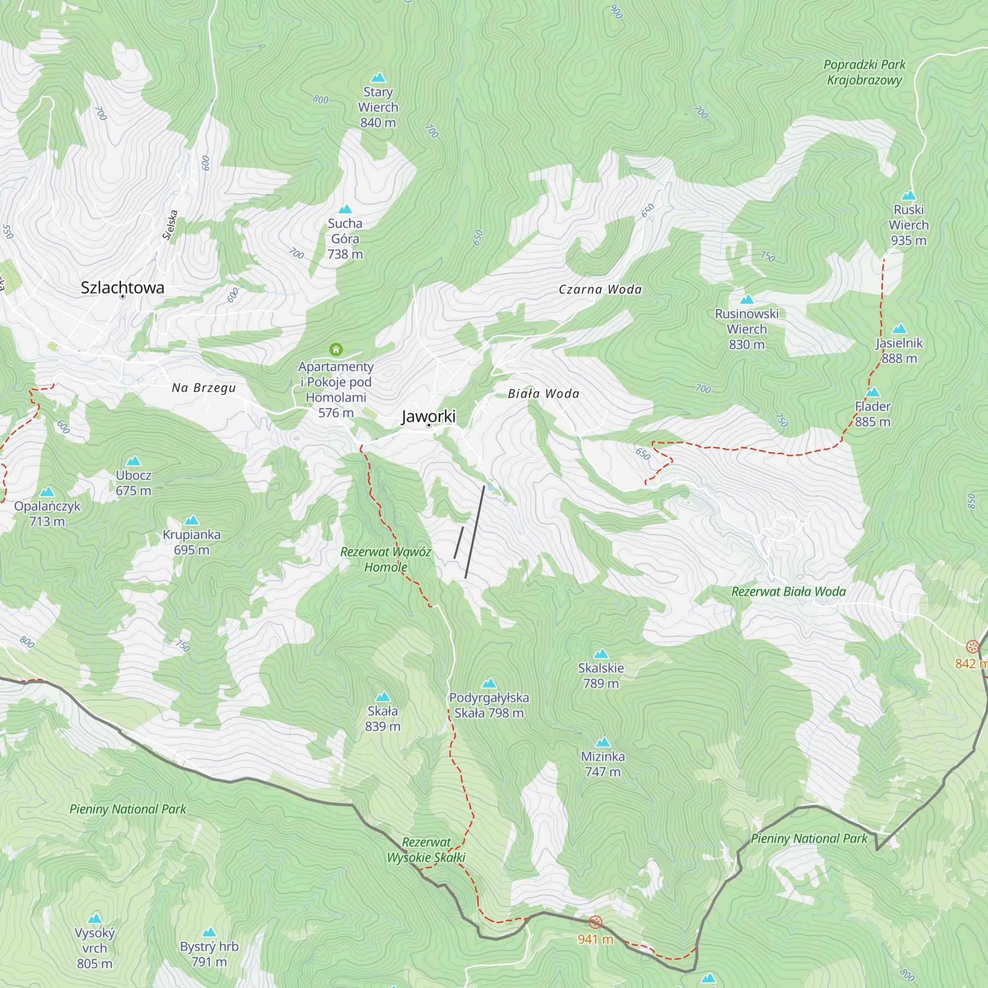 Gastronomia przy dolnej stacji kolei map