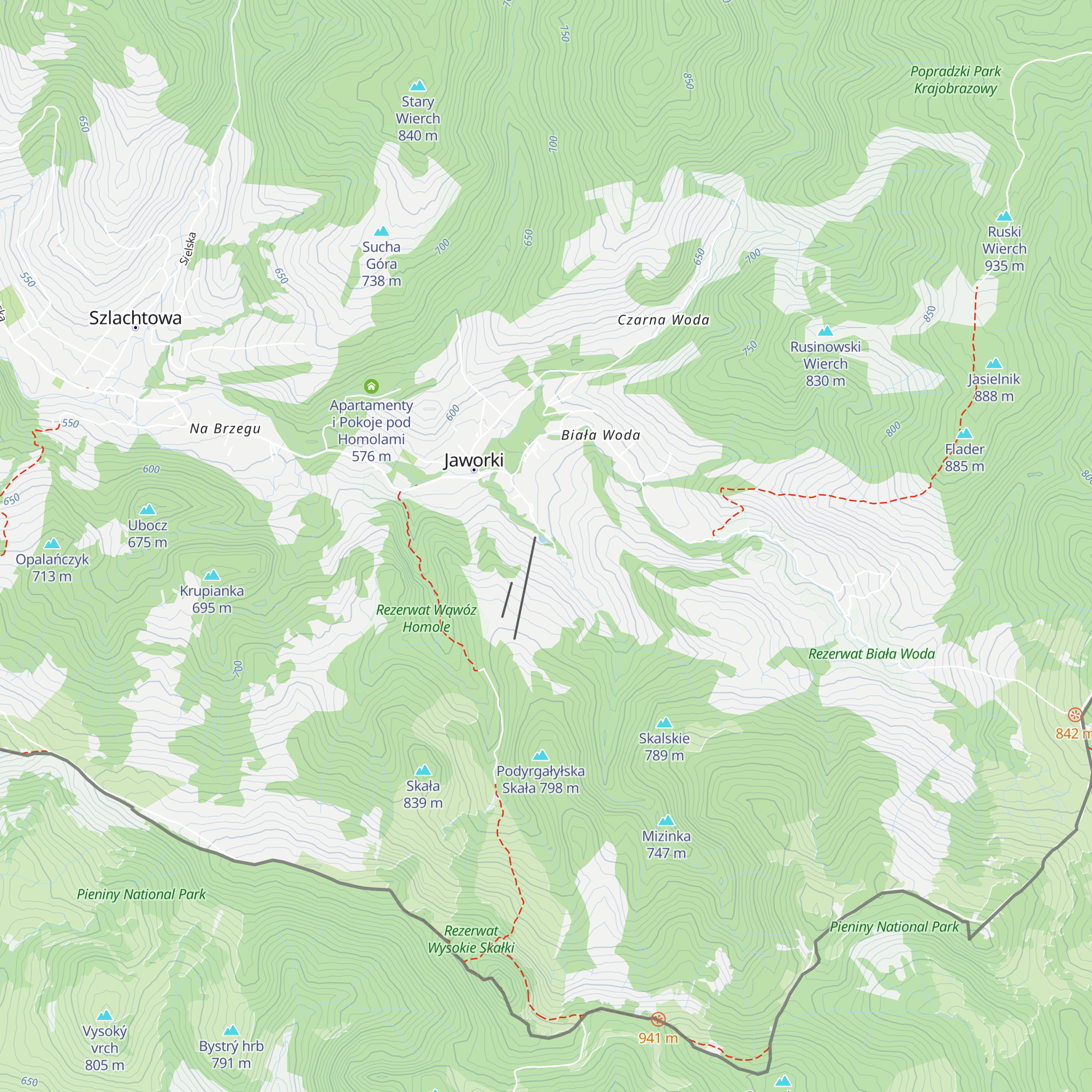Gastronomia przy dolnej stacji kolei map