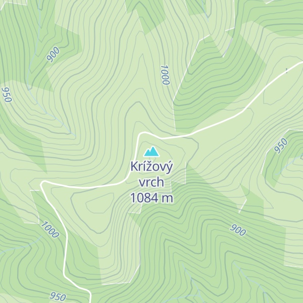 Map of Krížový vrch