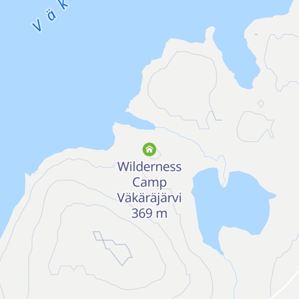 Map of Wilderness Camp Väkäräjärvi