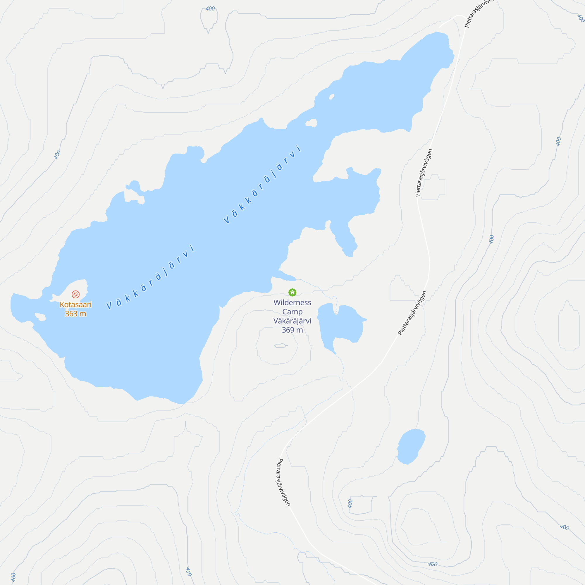 Wilderness Camp Väkäräjärvi map