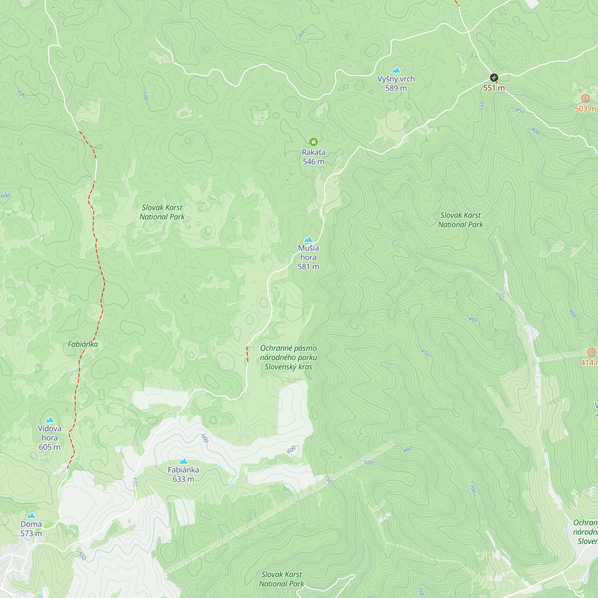 Pod Rakytou map
