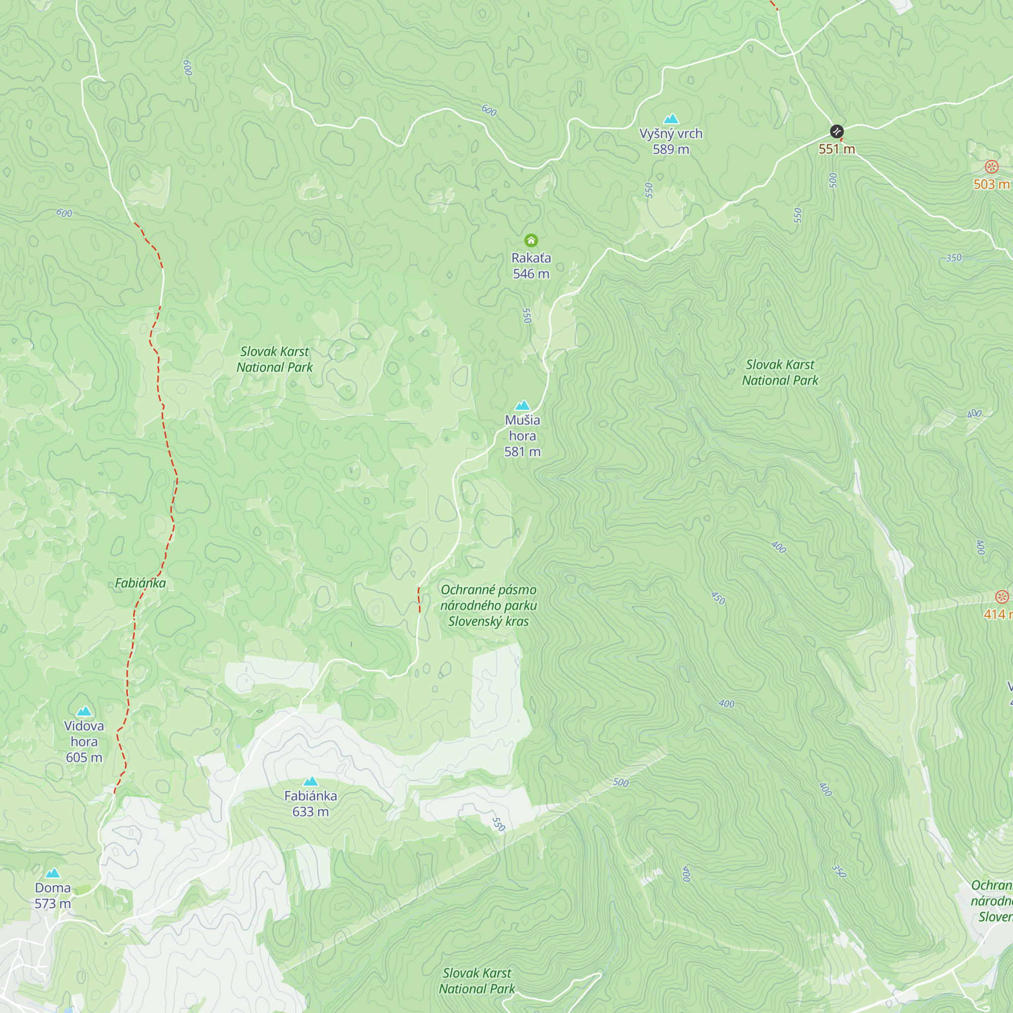 Pod Rakytou map