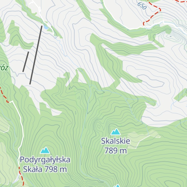 Map of Czerwona Skała