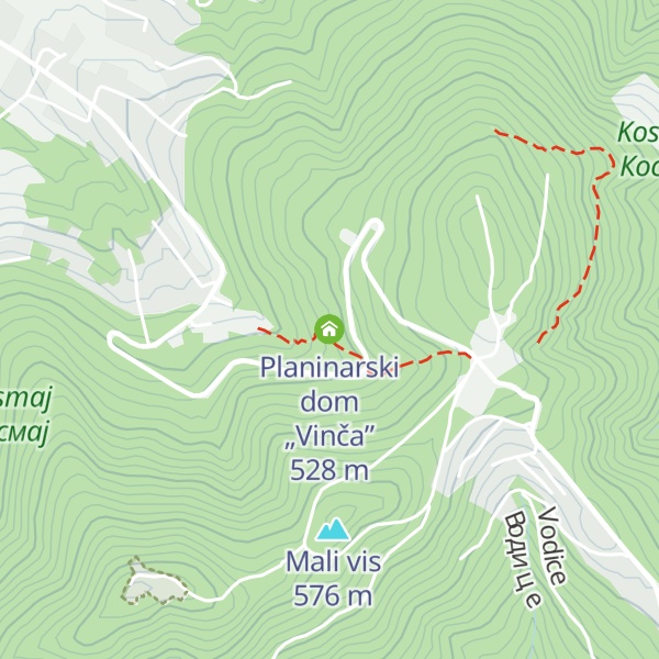 Map of Planinarski dom „Vinča”