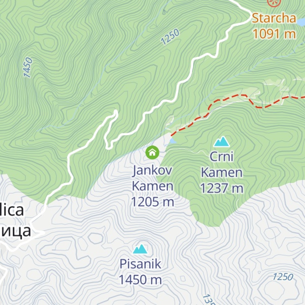 Map of Jankov Kamen