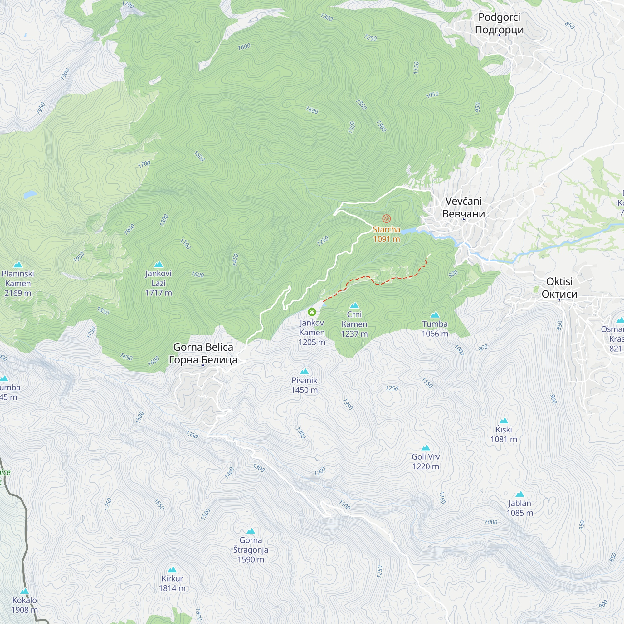 Jankov Kamen map