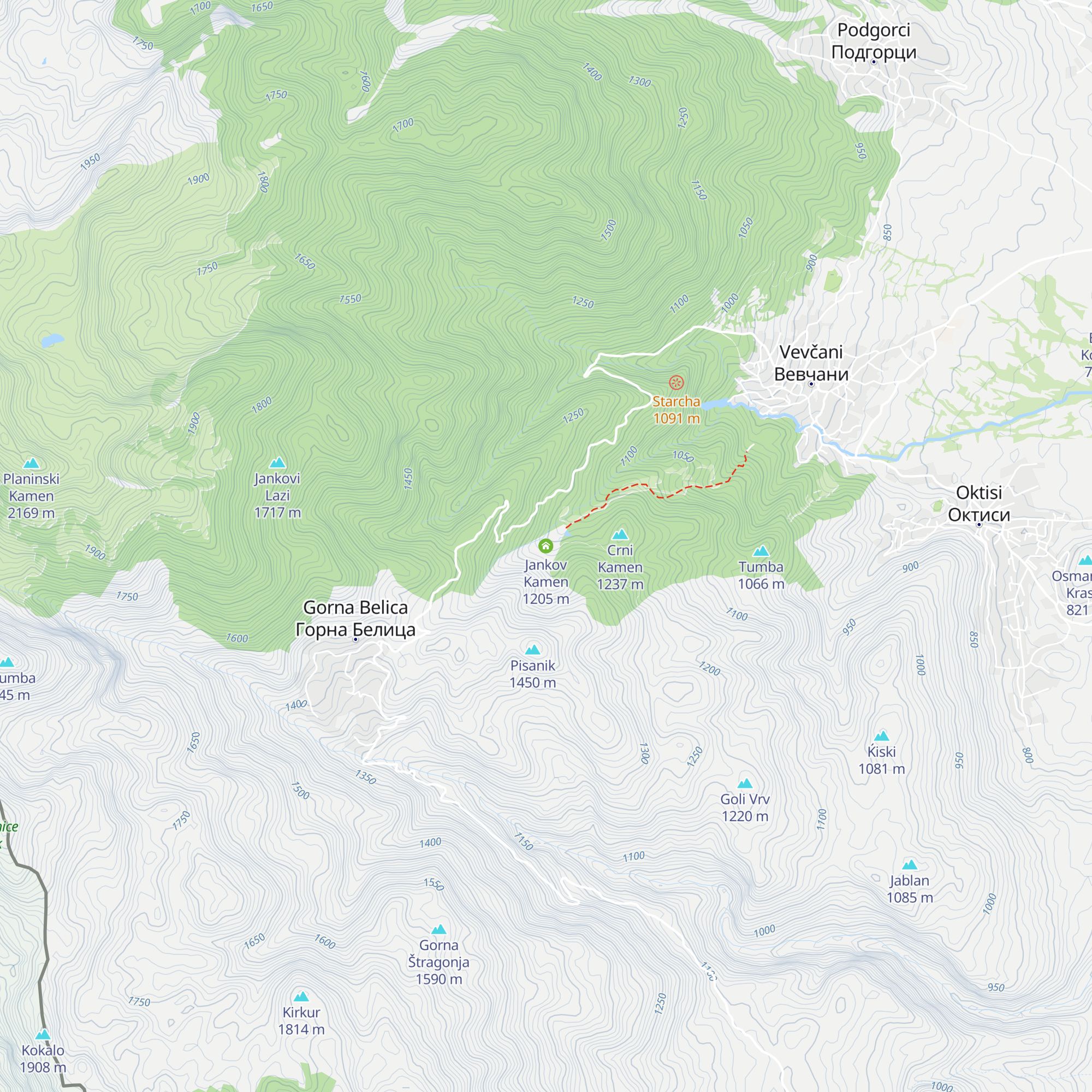Jankov Kamen map