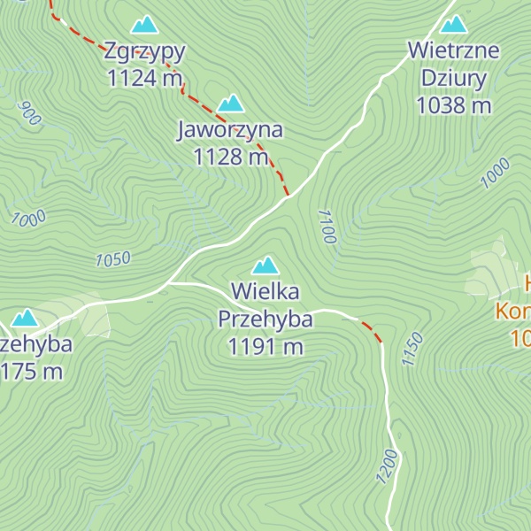 Map of Wielka Przehyba