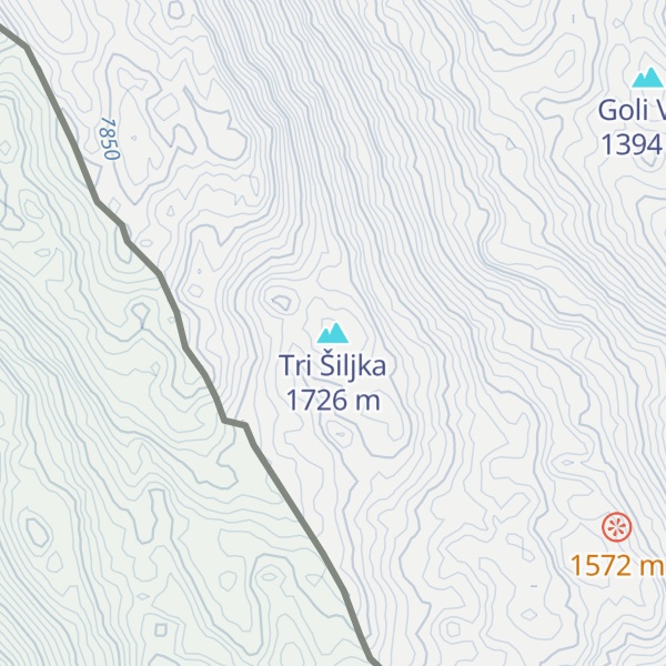 Map of Tri Šiljka