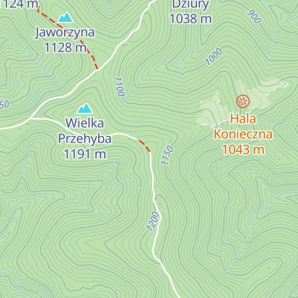 Map of Złomisty Wierch (wierzchołek północny)