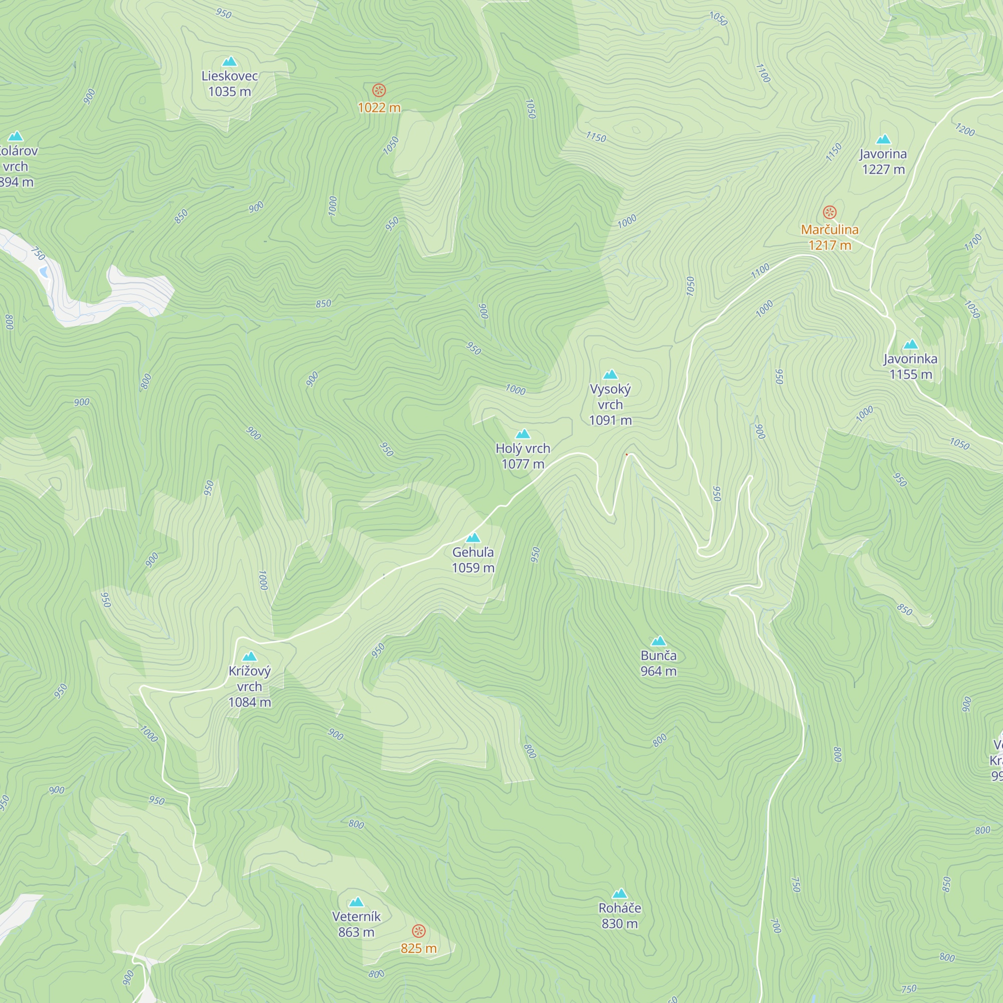 Gehuľa map