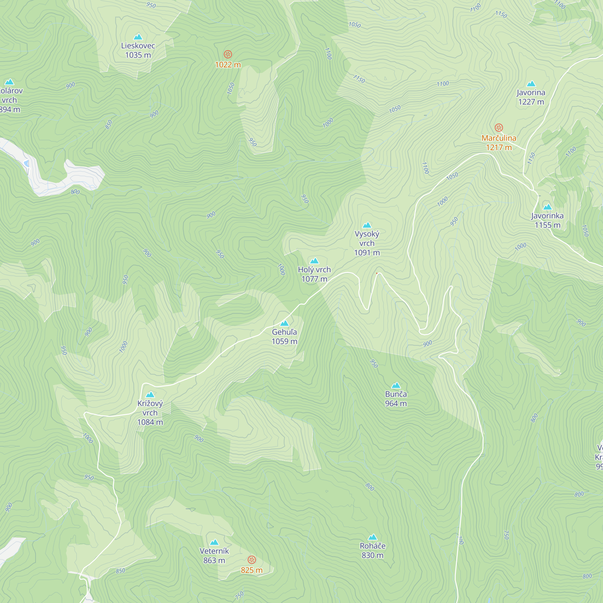 Gehuľa map