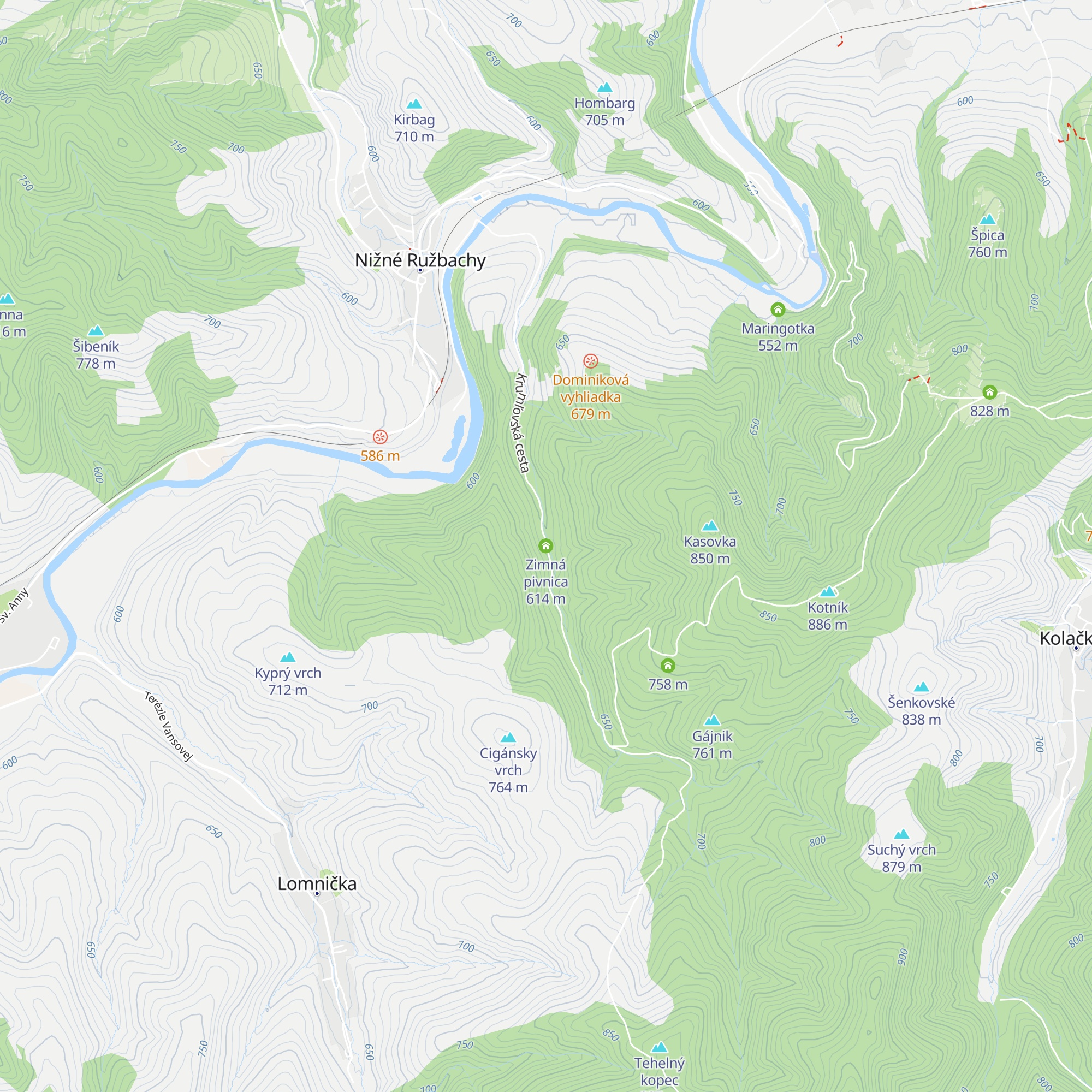 Zimná pivnica map
