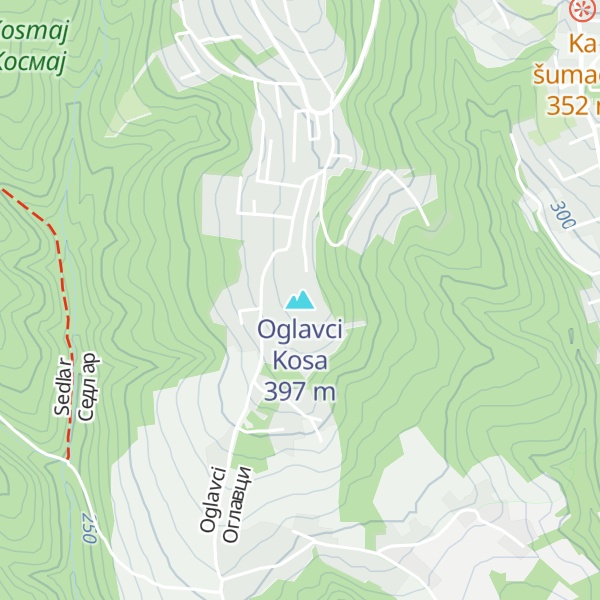 Map of Oglavci Kosa