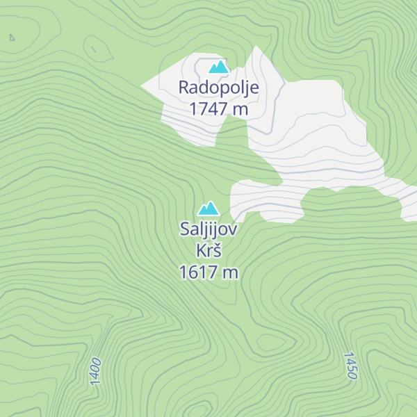 Map of Saljijov Krš