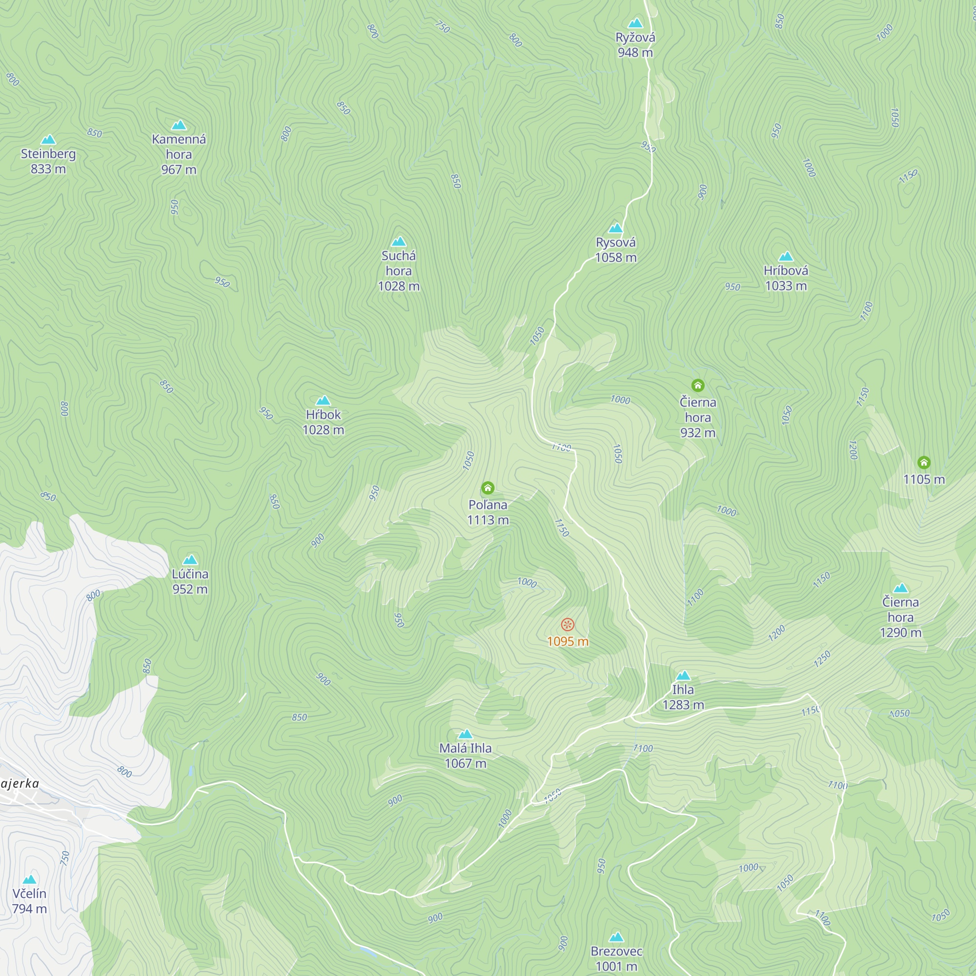 Poľana map