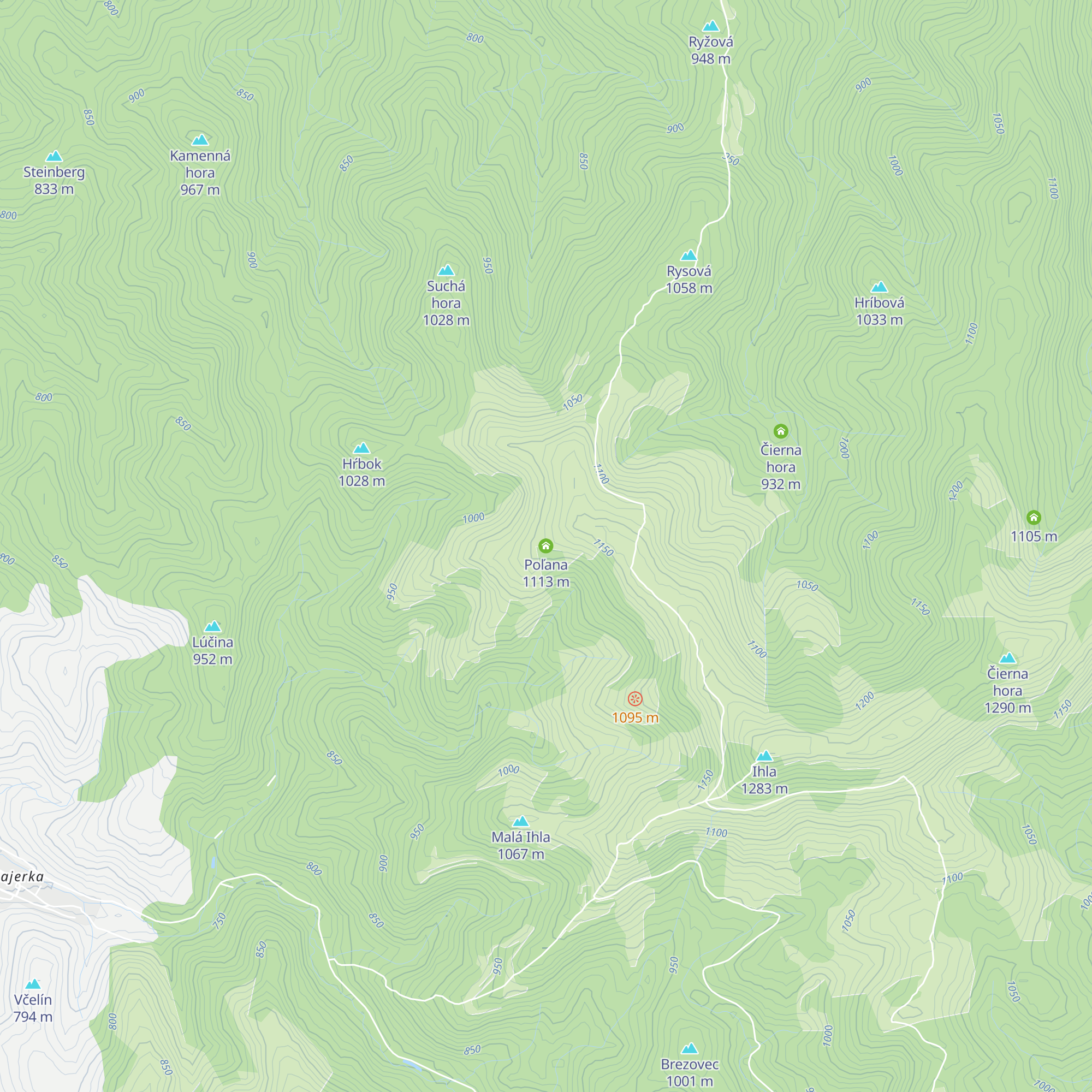 Poľana map