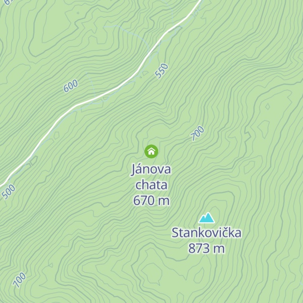 Map of Jánova chata