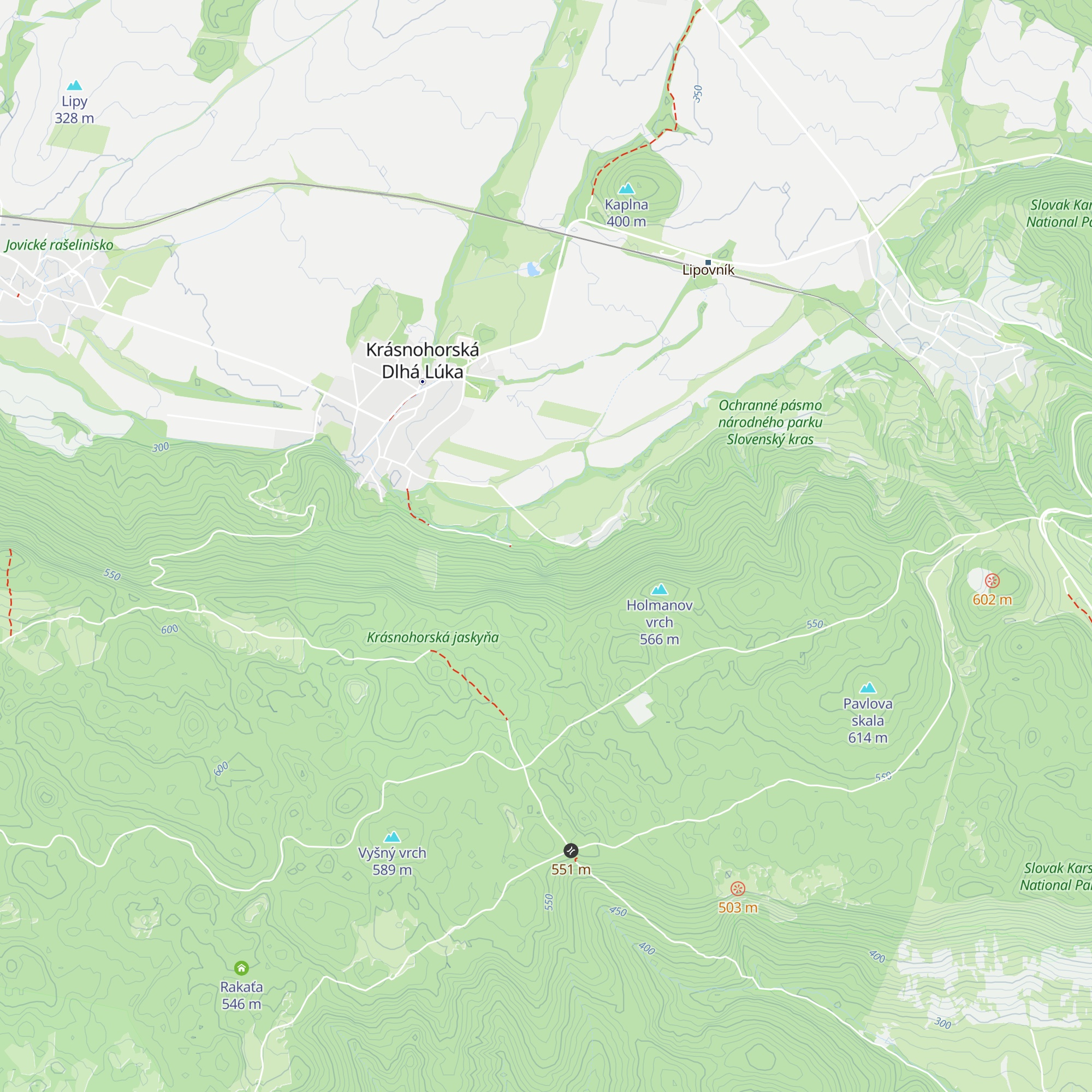 Speleo Rožňava map