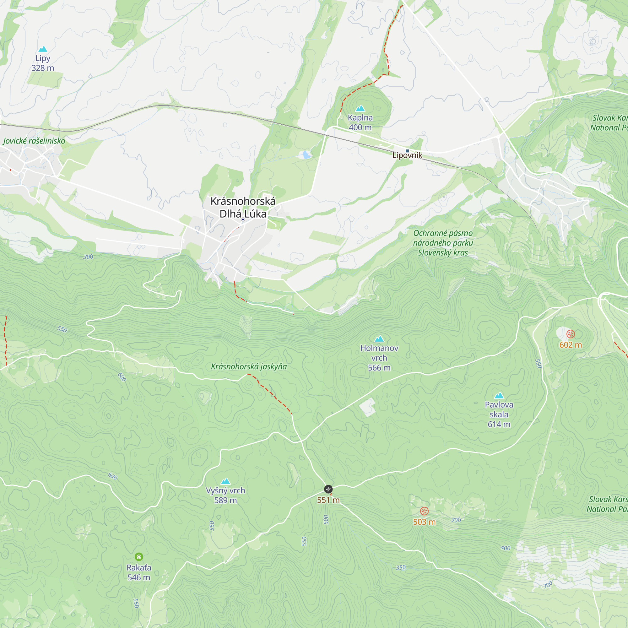 Speleo Rožňava map