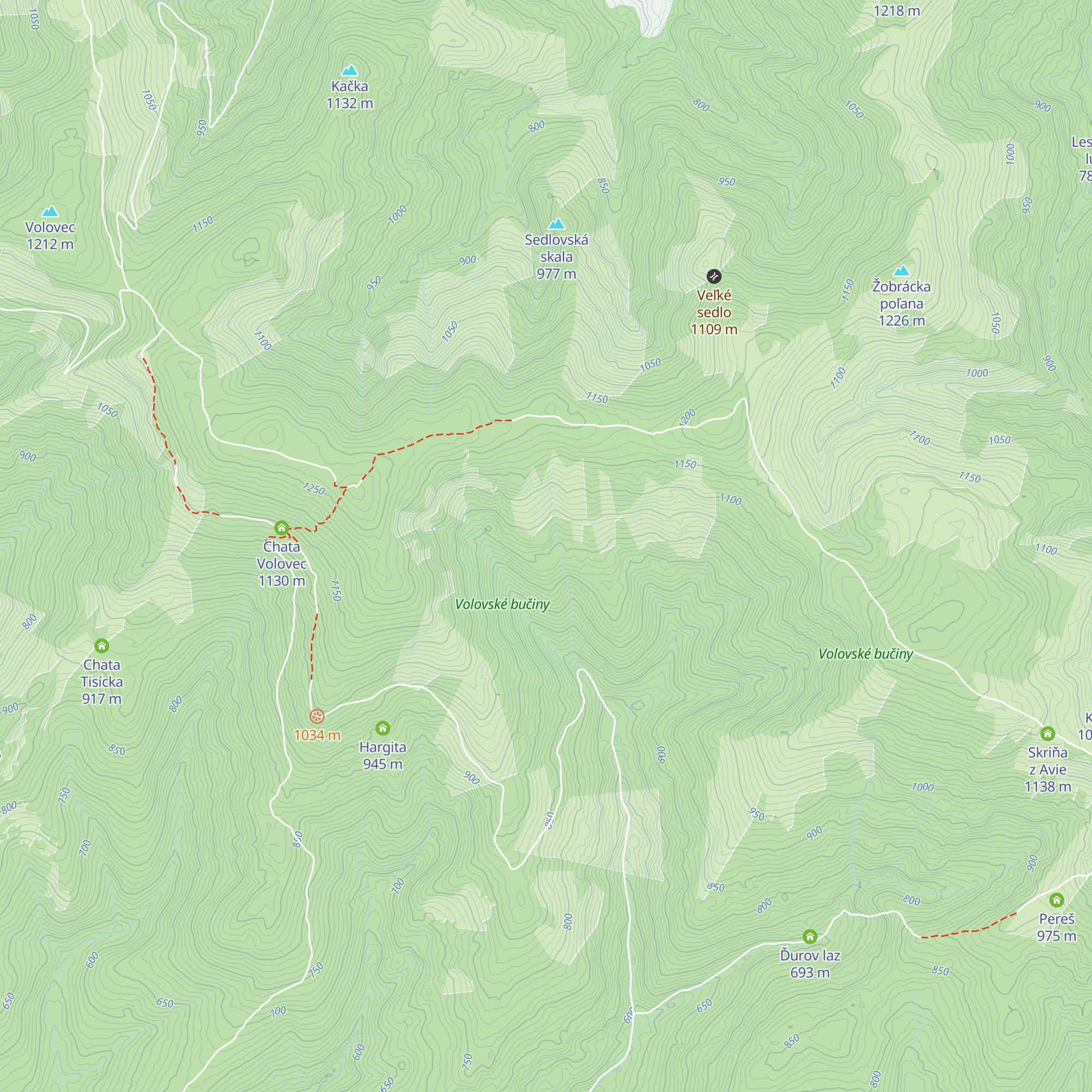 Kováčova búda map