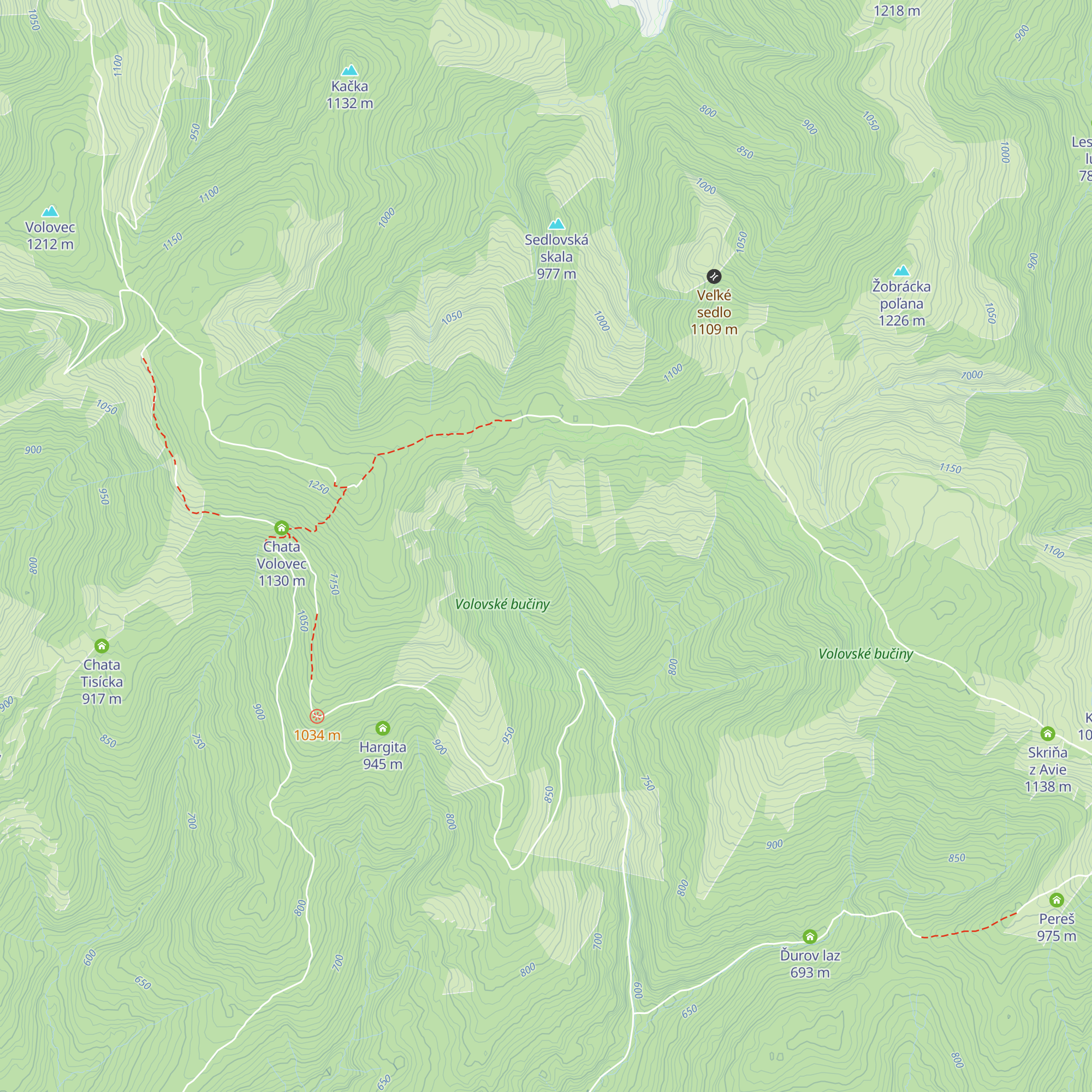 Kováčova búda map