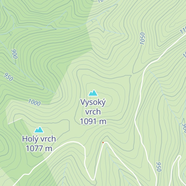 Map of Vysoký vrch