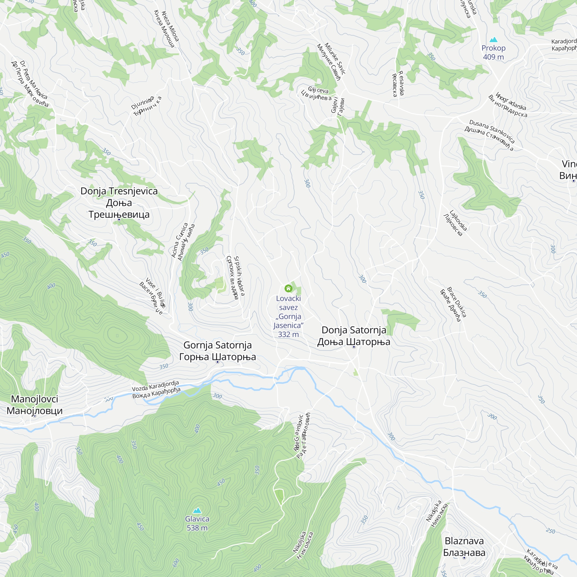 Lovacki savez „Gornja Jasenica” map