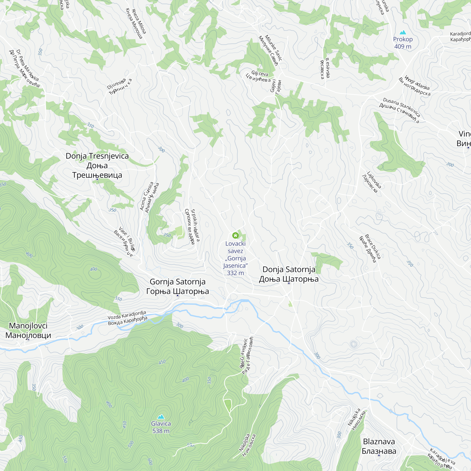 Lovacki savez „Gornja Jasenica” map