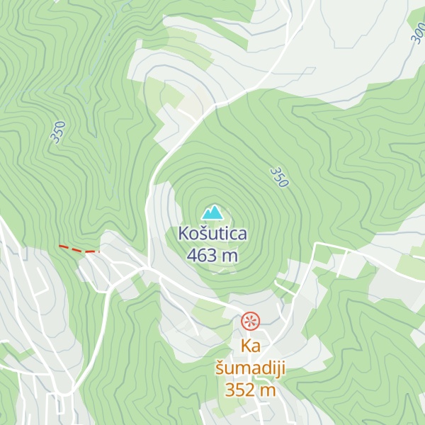 Map of Košutica