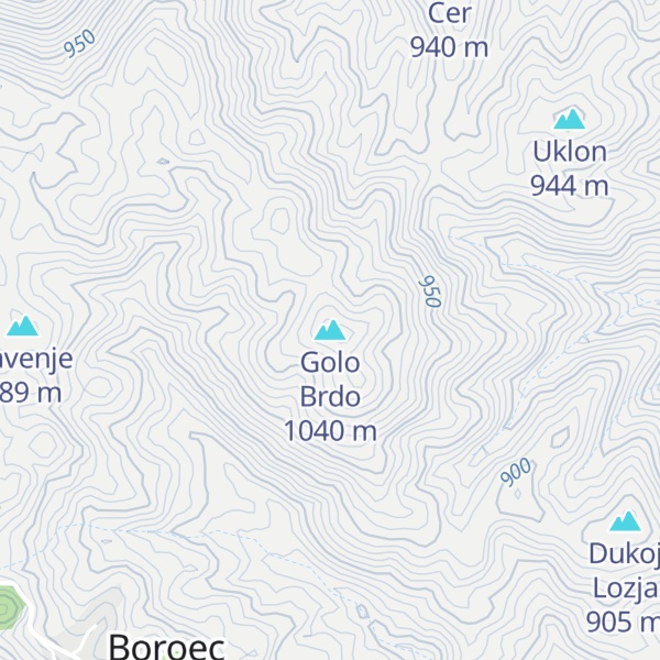 Map of Golo Brdo